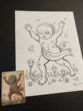 The Child: Lenormand Della Luna Original Ink Drawing