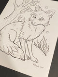 The Fox: Lenormand Della Luna Original Ink Drawing