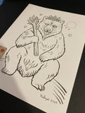 The Bear: Lenormand Della Luna Original Ink Drawing