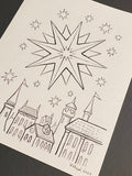 The Star: Lenormand Della Luna Original Ink Drawing