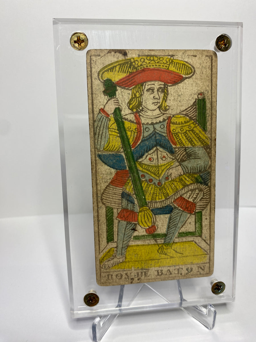 King of Wands. c.1839 Tarot Marseille Bernardin Suzanne