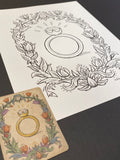 The Ring: Lenormand Della Luna Original Ink Drawing