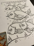 The Fish : Lenormand Della Luna Original Ink Drawing