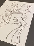 The Book: Lenormand Della Luna Original Ink Drawing