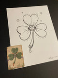 The Clover: Lenormand Della Luna Original Ink Drawing