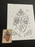 The Heart: Lenormand Della Luna Original Ink Drawing