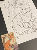 The Fox: Lenormand Della Luna Original Ink Drawing