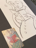 The Book: Lenormand Della Luna Original Ink Drawing