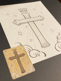 The Cross: Lenormand Della Luna Original Ink Drawing