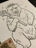 The Bear: Lenormand Della Luna Original Ink Drawing