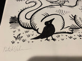 “The White Cat”-Ink Drawing-Oracle of Black Enchantment