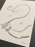 The Whip: Lenormand Della Luna Original Ink Drawing
