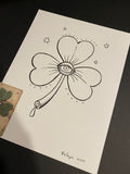 The Clover: Lenormand Della Luna Original Ink Drawing