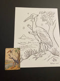 The Stork: Lenormand Della Luna Original Ink Drawing