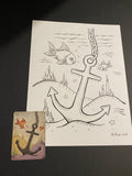 The Anchor: Lenormand Della Luna Original Ink Drawing