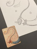 The Whip: Lenormand Della Luna Original Ink Drawing