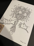 The Bouquet : Lenormand Della Luna Original Ink Drawing