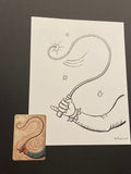 The Whip: Lenormand Della Luna Original Ink Drawing