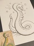 The Snake: Lenormand Della Luna Original Ink Drawing