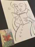 The Book: Lenormand Della Luna Original Ink Drawing