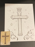 The Cross: Lenormand Della Luna Original Ink Drawing