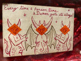 ‘Demon Wings” Original Ink Transformation Playing Card