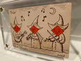 ‘Trio’ Original Ink Transformation Playing Card