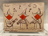 ‘Trio’ Original Ink Transformation Playing Card