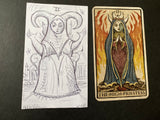 High Priestess. Original Signed Concept Sketch 2013