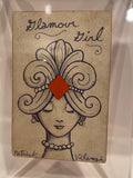 ‘Glamour Girl’ Original Ink Transformation Playing Card