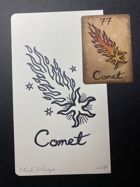 Comet/Mildred Payne- Original Ink Drawing/ Signed