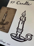 "The Candle" Mildred Payne Oracle Original Ink Drawing