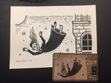 The Falling Woman-Ink Drawing-Oracle of Black Enchantment