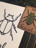"The Scarab" Mildred Payne Oracle Original Ink Drawing
