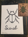 "The Scarab" Mildred Payne Oracle Original Ink Drawing