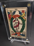 "The World”-Original Antique Hand Painted Tarot Card 1890s