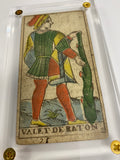 Page of Wands.  c.1839 Tarot Marseille Bernardin Suzanne