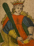 Queen of Wands-c.1839 Tarot Marseille Bernardin Suzanne
