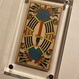 “9 of Swords”- Historical Antique Hand Painted Tarot Card 1890s