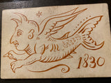 ‘Midnight Meeting’ Original Ink Transformation Playing Card on c.1830