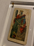 “King of Wands”-Authentic Antique Tarot Card 1920.  G. Cassini  Brescia
