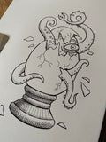 “The Egg”—Abandoned Oracle Original Ink Drawing/Signed