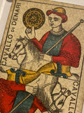 “Knight of Coins”-Authentic Antique Tarot Card 1930