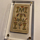 “5 of Cups”-Historical Antique Hand Painted Tarot Card 1850
