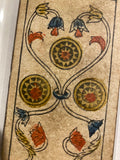 ”3 of Coins”-Historical Antique Hand Painted Tarot Card 1850