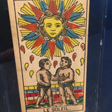 “The Sun”-Original Antique Hand Painted Tarot Card 1890s