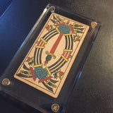 “7 of Swords”- Historical Antique Hand Painted Tarot Card 1890s