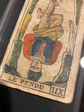 ‘The Hanged Man”- Historical Antique Hand Painted Tarot Card 1850