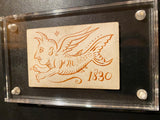 ‘Midnight Meeting’ Original Ink Transformation Playing Card on c.1830