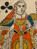 Queen of Clubs-Authentic 18th Century Playing Card